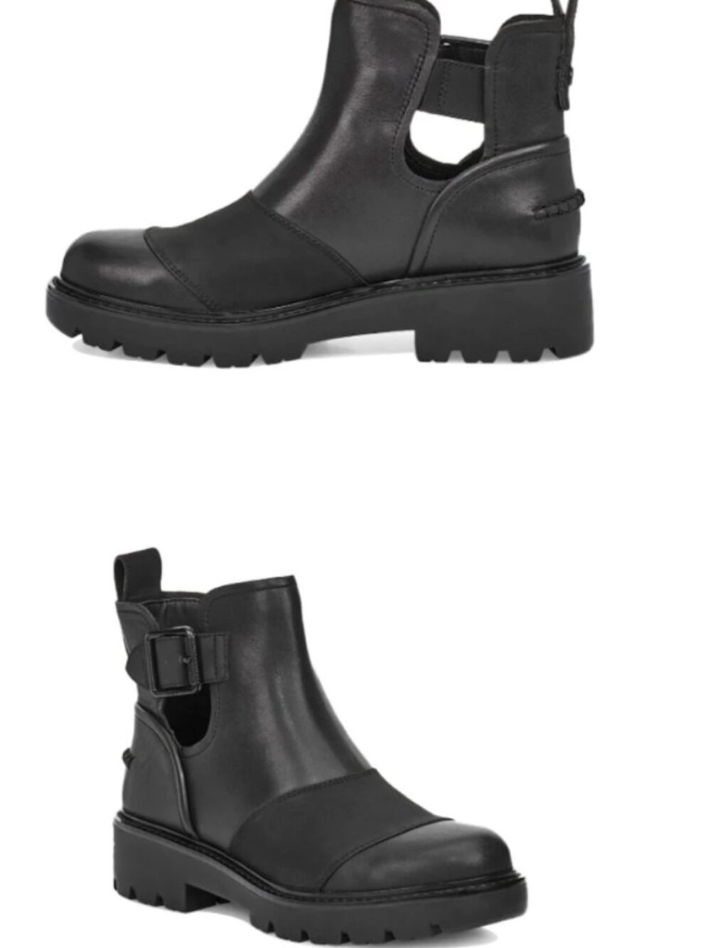 UGG Women 6.5 Grunge Classic Chic Leather Stockton Ankle Leather Combat Boots